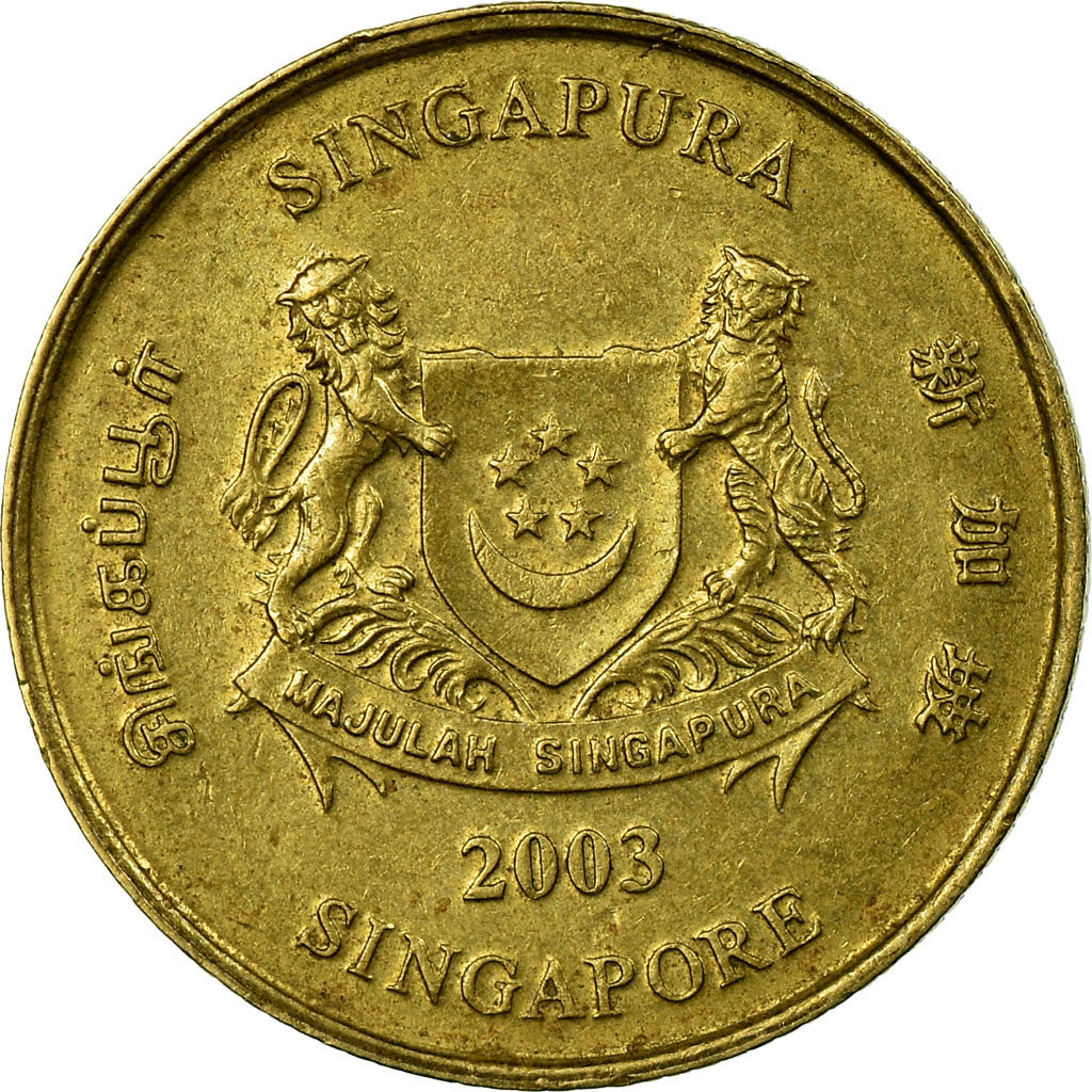 Monnaie, Singapour, 5 Cents, 2003, Singapore Mint, TTB, Aluminum-Bronze, KM:99