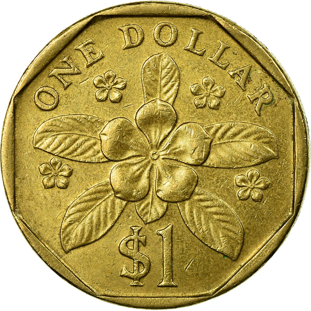 Coin, Singapore, Dollar, 1994, Singapore Mint, EF(40-45), Aluminum-Bronze