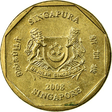 Coin, Singapore, Dollar, 2008, Singapore Mint, EF(40-45), Aluminum-Bronze