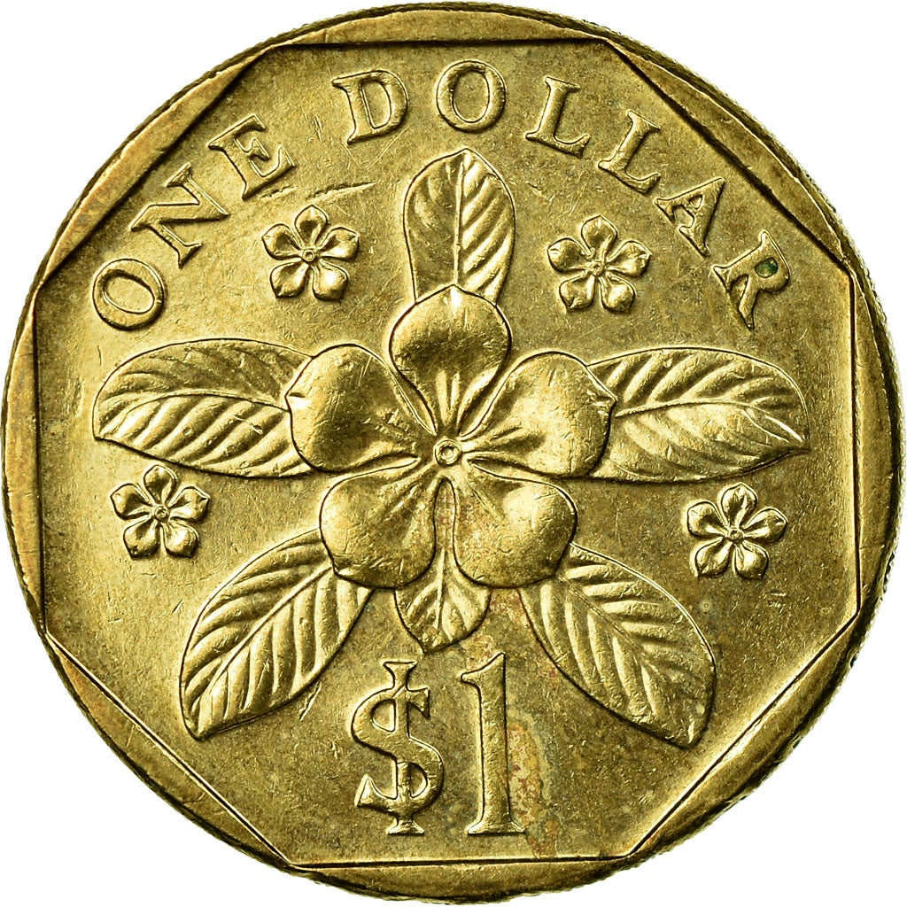 Coin, Singapore, Dollar, 2008, Singapore Mint, EF(40-45), Aluminum-Bronze