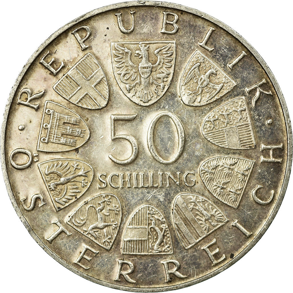 Coin, Austria, 50 Schilling, 1970, EF(40-45), Silver, KM:2909