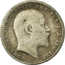 Coin, Great Britain, Edward VII, 3 Pence, 1904, VF(20-25), Silver, KM:797.1