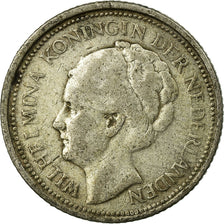 Moneda, Países Bajos, Wilhelmina I, 10 Cents, 1930, BC+, Plata, KM:163