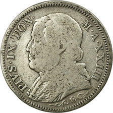 Coin, ITALIAN STATES, PAPAL STATES, Pius IX, Lira, 1868, VF(20-25), Silver