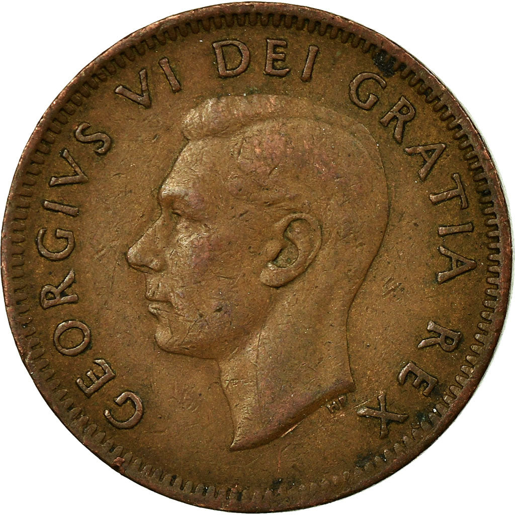 Coin, Canada, Elizabeth II, Cent, 1952, Royal Canadian Mint, EF(40-45), Copper