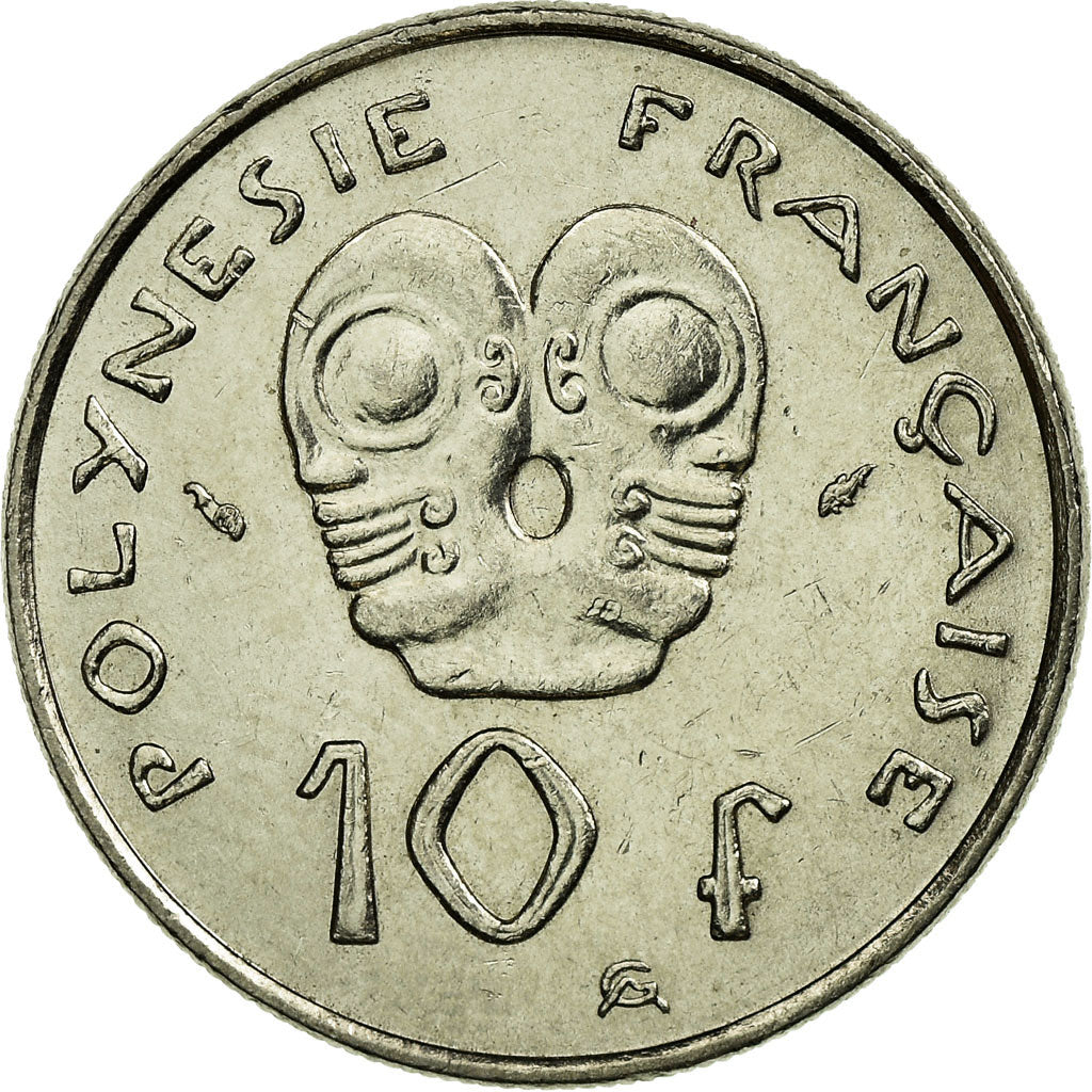 Moneda, Polinesia francesa, 10 Francs, 1992, Paris, MBC, Níquel, KM:8