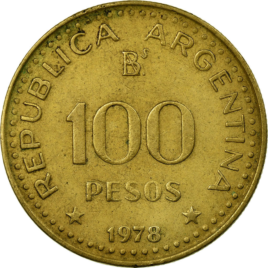 Coin, Argentina, 100 Pesos, 1978, EF(40-45), Aluminum-Bronze, KM:82
