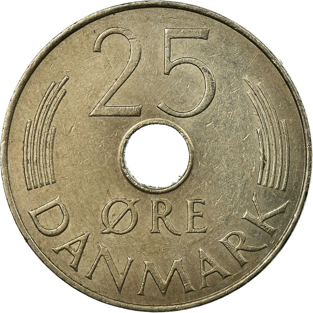 Munten, Denemarken, Margrethe II, 25 Öre, 1984, Copenhagen, ZF, Copper-nickel