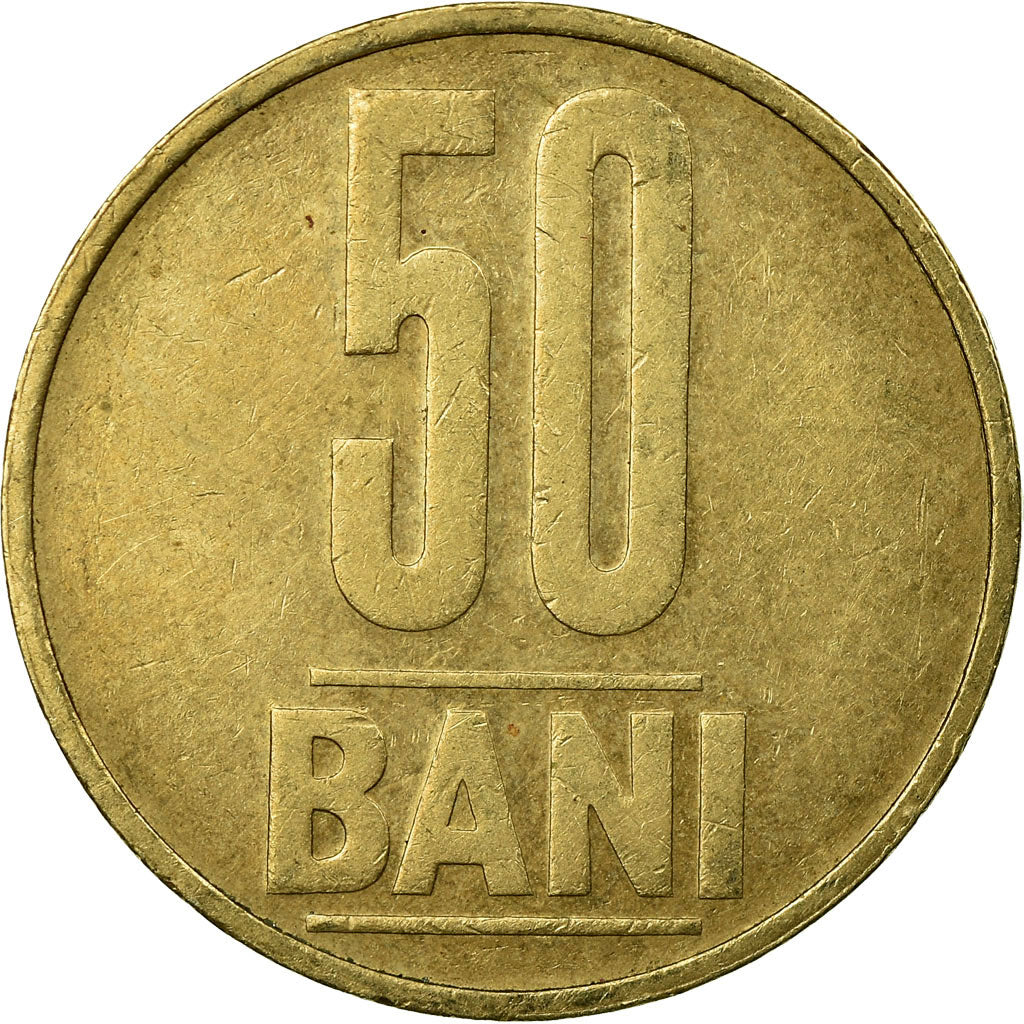 Coin, Romania, 50 Bani, 2008, Bucharest, EF(40-45), Nickel-brass, KM:192