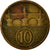 Moneta, Cecoslovacchia, 10 Haleru, 1922, MB+, Bronzo, KM:3