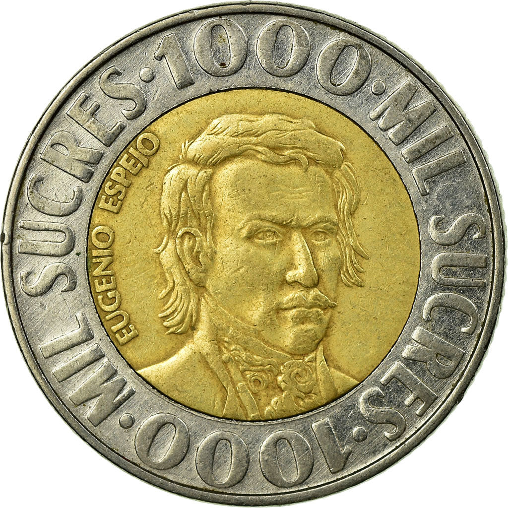 Coin, Ecuador, 1000 Sucres, 1996, EF(40-45), Bi-Metallic, KM:99