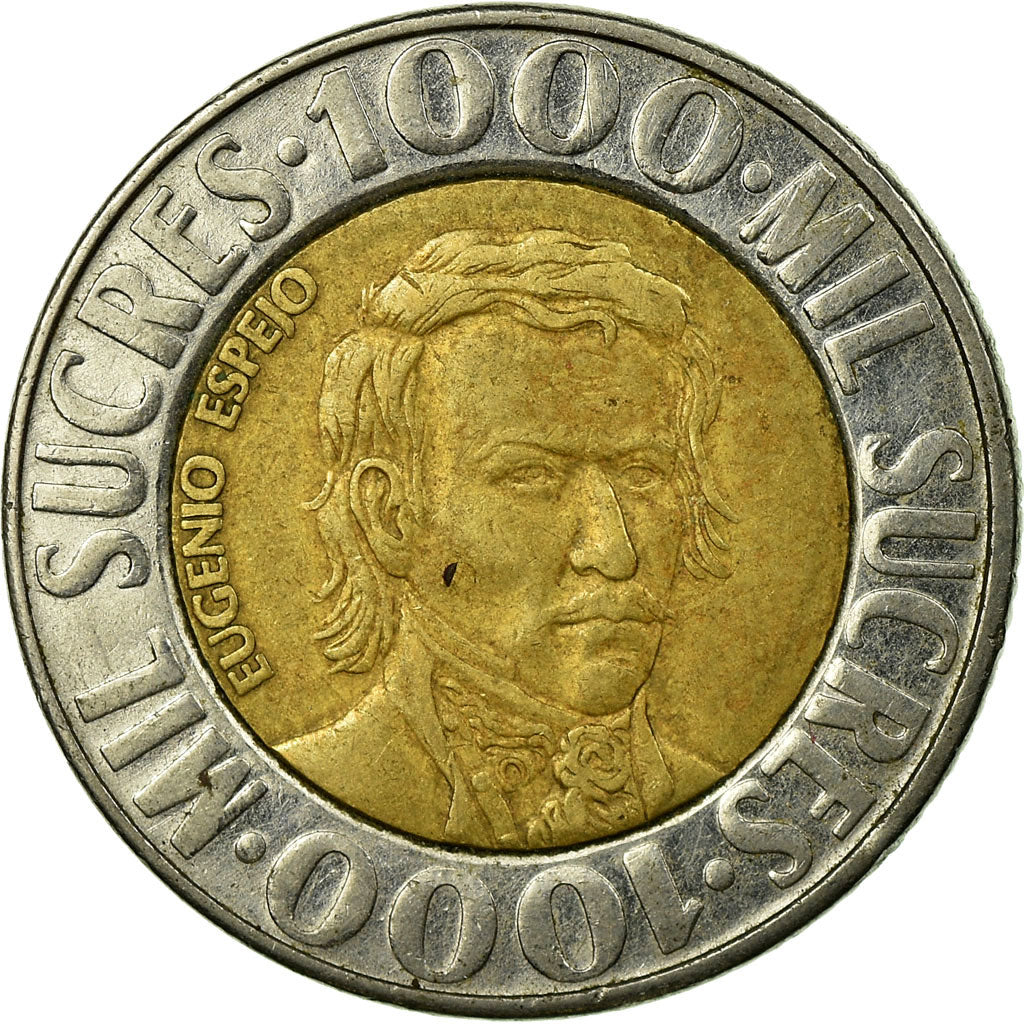 Coin, Ecuador, 1000 Sucres, 1996, EF(40-45), Bi-Metallic, KM:99