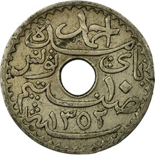 Coin, Tunisia, Ahmad Pasha Bey, 10 Centimes, 1933, Paris, EF(40-45)