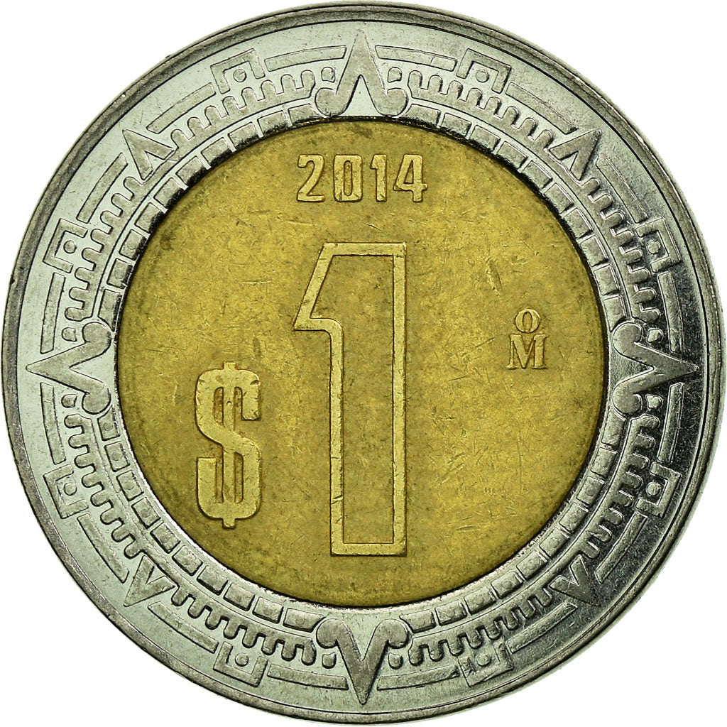 Moneta, Mexico, Peso, 2014, Mexico City, EF(40-45), Bimetaliczny