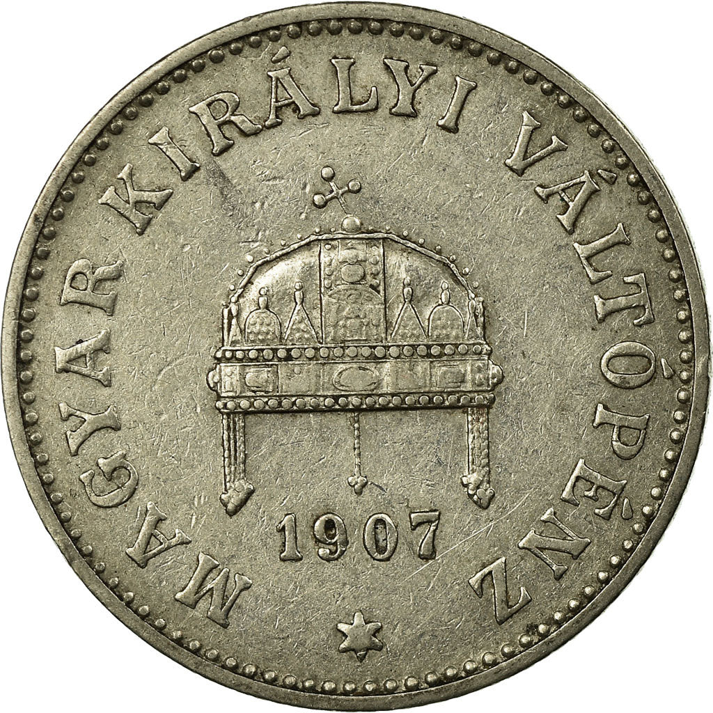 Münze, Ungarn, Franz Joseph I, 20 Fillér, 1907, Kormoczbanya, SS, Nickel