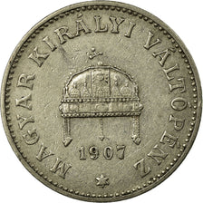 Münze, Ungarn, Franz Joseph I, 20 Fillér, 1907, Kormoczbanya, SS, Nickel