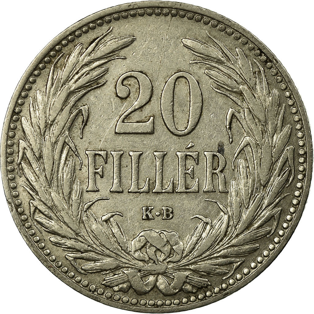 Münze, Ungarn, Franz Joseph I, 20 Fillér, 1907, Kormoczbanya, SS, Nickel