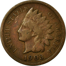Coin, United States, Indian Head Cent, Cent, 1903, U.S. Mint, Philadelphia