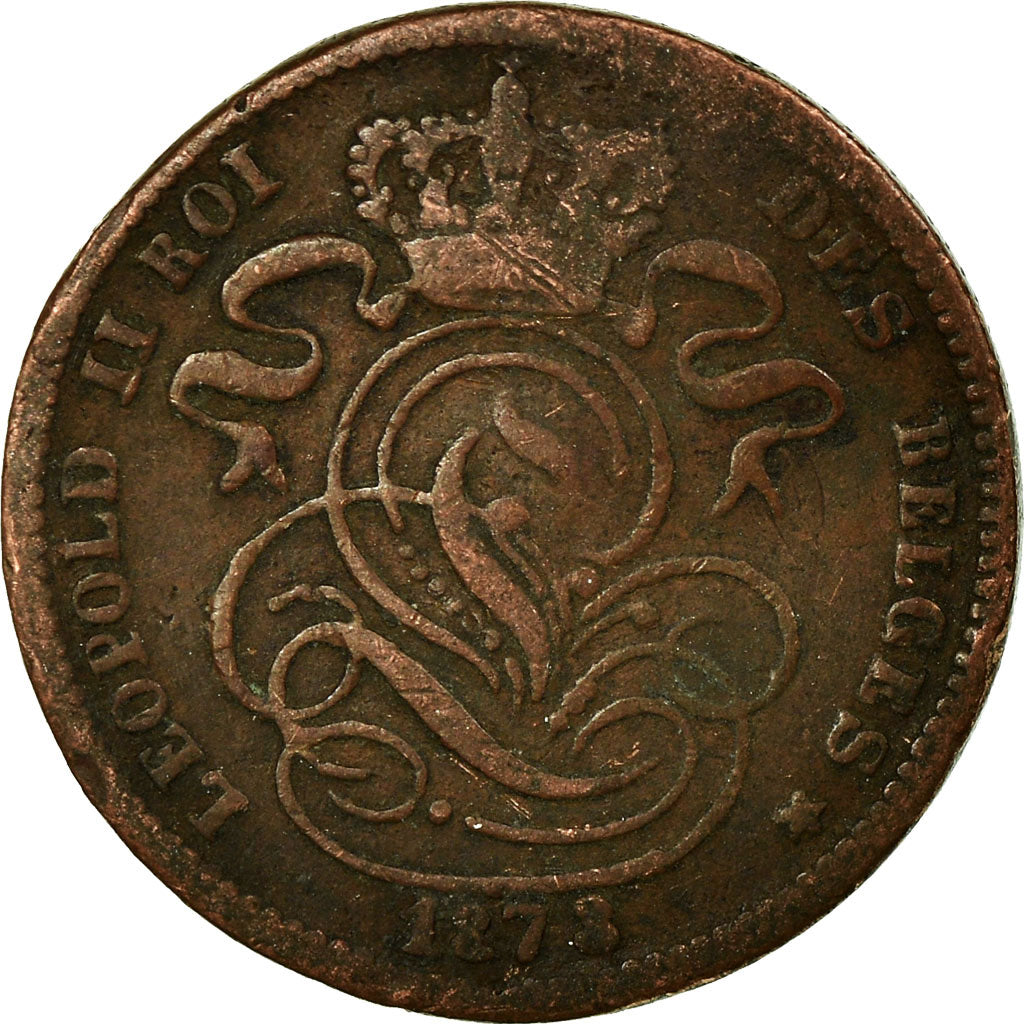 Coin, Belgium, Leopold II, Centime, 1873, VF(20-25), Copper, KM:33.1