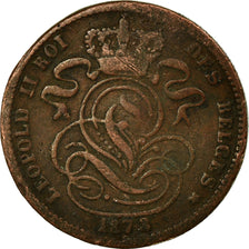 Coin, Belgium, Leopold II, Centime, 1873, VF(20-25), Copper, KM:33.1