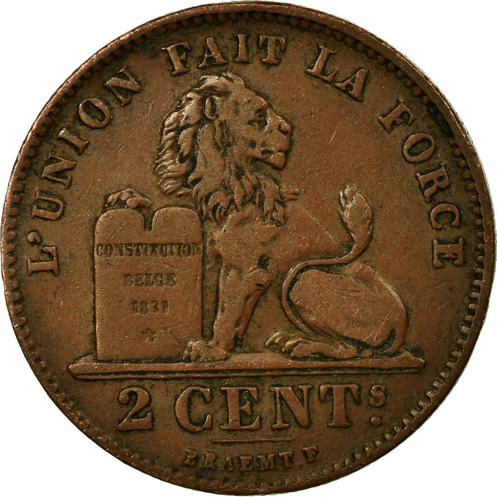 Coin, Belgium, Leopold II, 2 Centimes, 1905, VF(30-35), Copper, KM:35.1