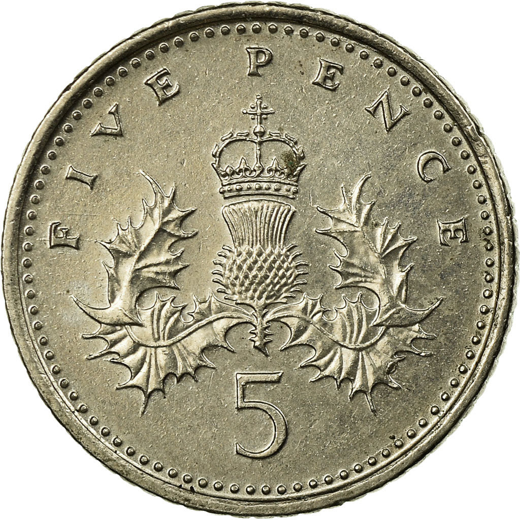 Münze, Großbritannien, Elizabeth II, 5 Pence, 1994, SS, Copper-nickel, KM:937b
