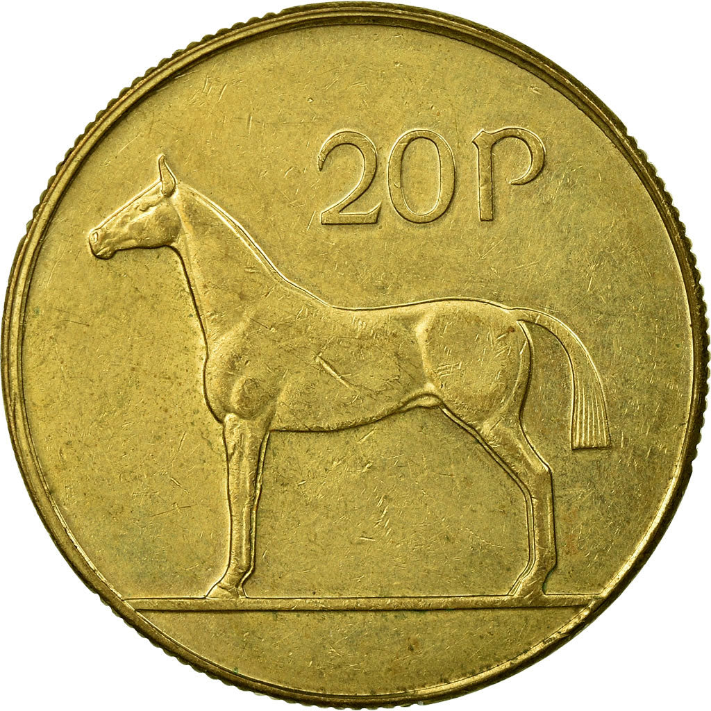 Moneta, REPUBBLICA D’IRLANDA, 20 Pence, 1995, BB, Nichel-bronzo, KM:25