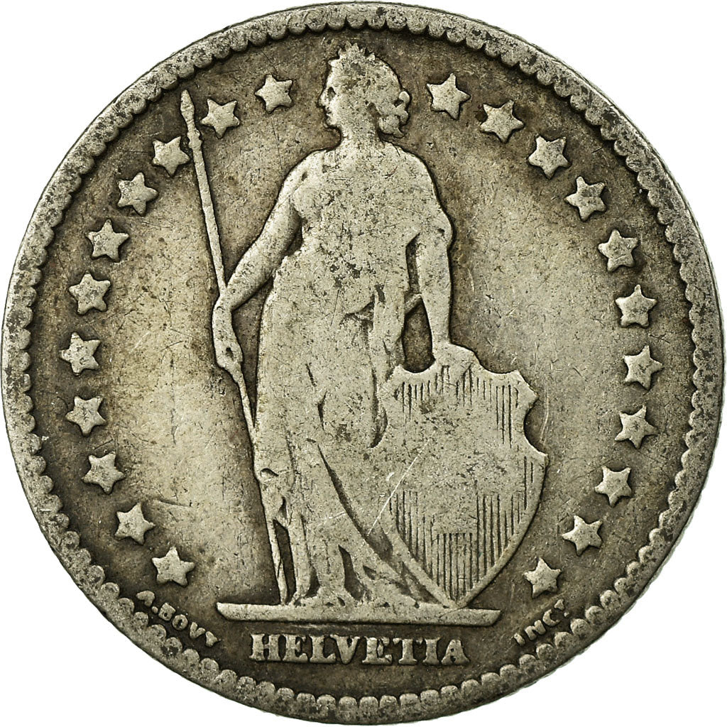 Coin, Switzerland, Franc, 1880, Bern, VF(20-25), Silver, KM:24