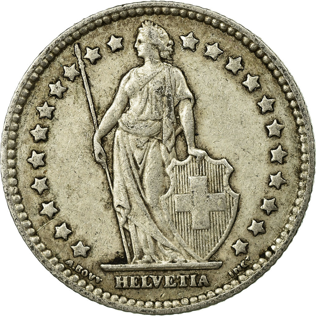 Coin, Switzerland, Franc, 1908, Bern, EF(40-45), Silver, KM:24