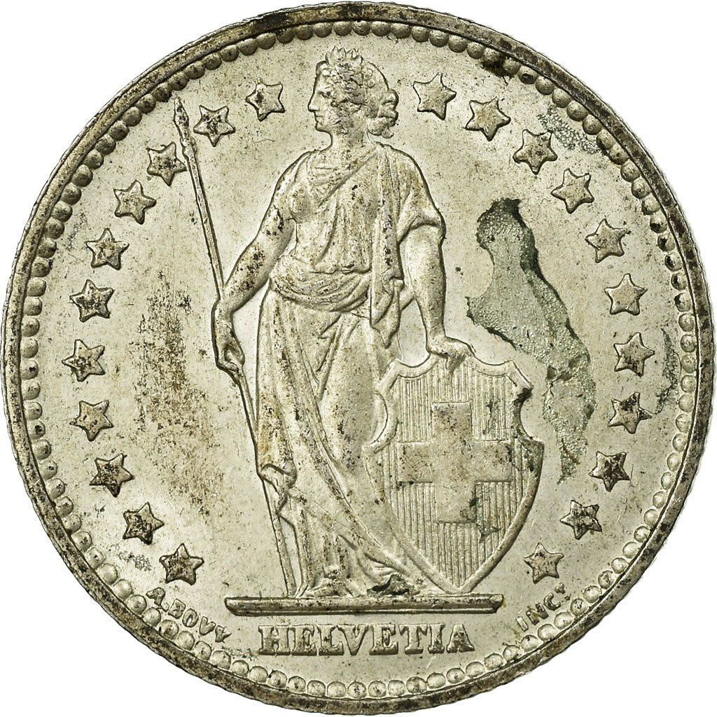 Coin, Switzerland, Franc, 1957, Bern, EF(40-45), Silver, KM:24