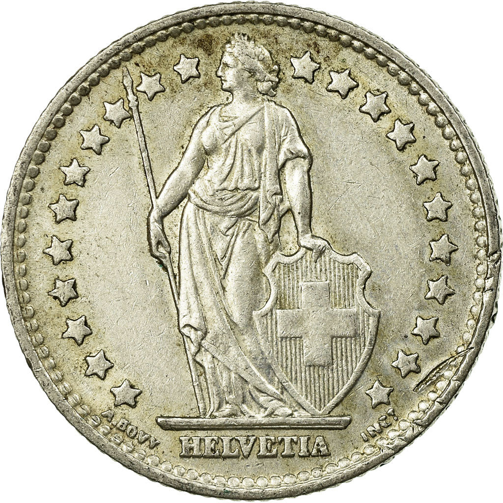 Coin, Switzerland, Franc, 1959, Bern, EF(40-45), Silver, KM:24