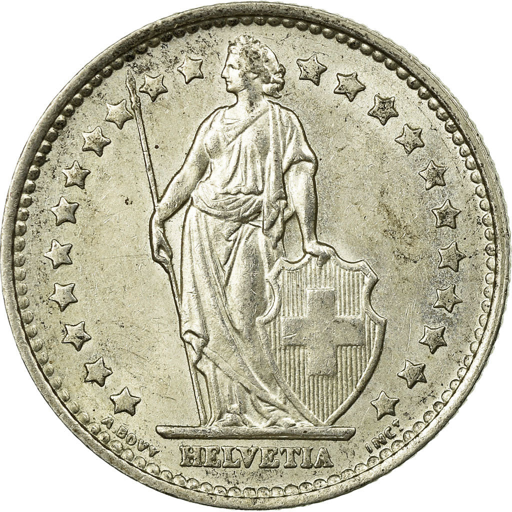 Coin, Switzerland, Franc, 1966, Bern, AU(55-58), Silver, KM:24