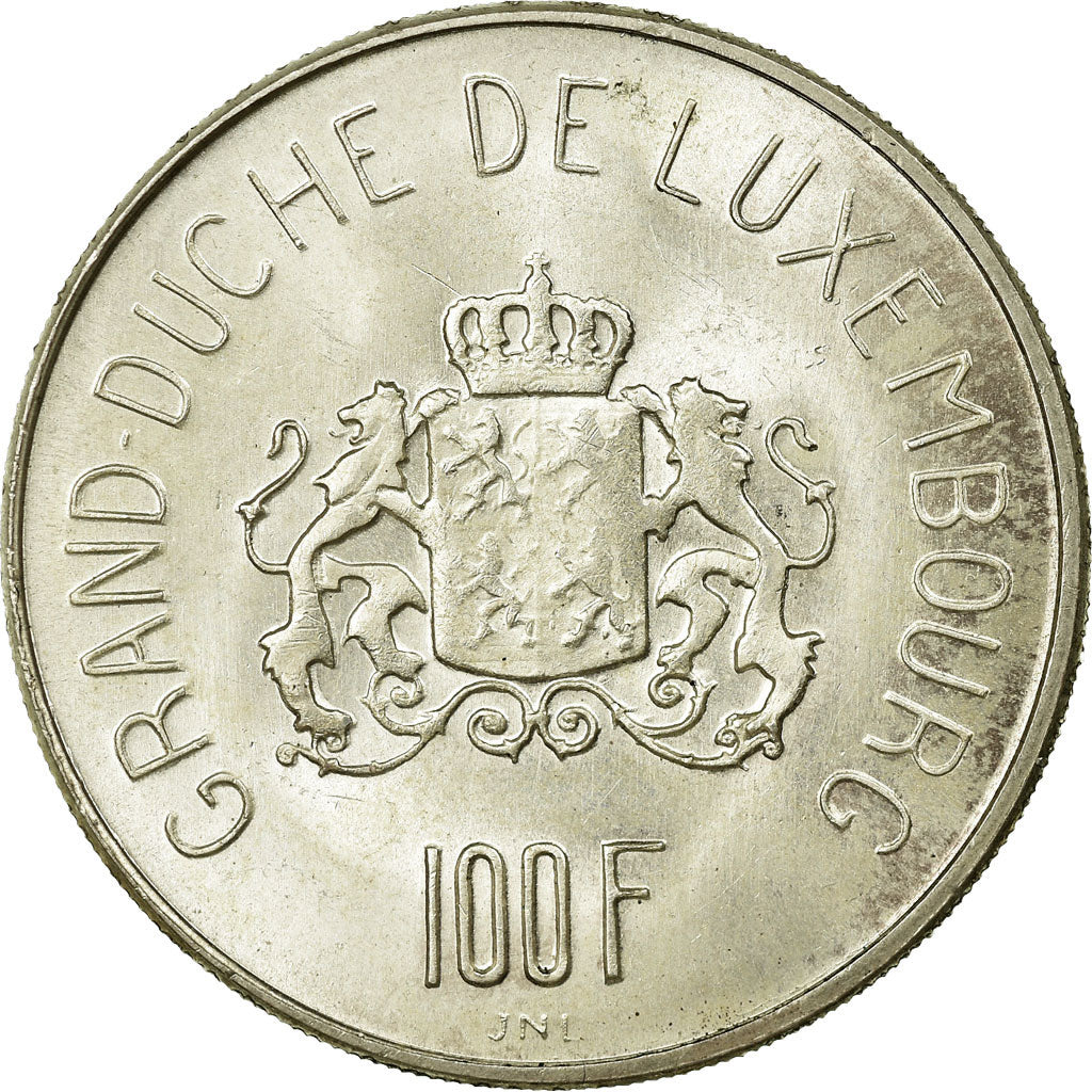 Coin, Luxembourg, Charlotte, 100 Francs, 1963, AU(55-58), Silver, KM:52