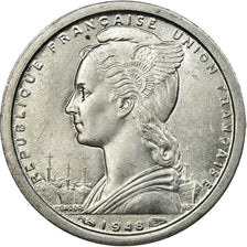 Coin, SAINT PIERRE & MIQUELON, Franc, 1948, Paris, AU(55-58), Aluminum, KM:1