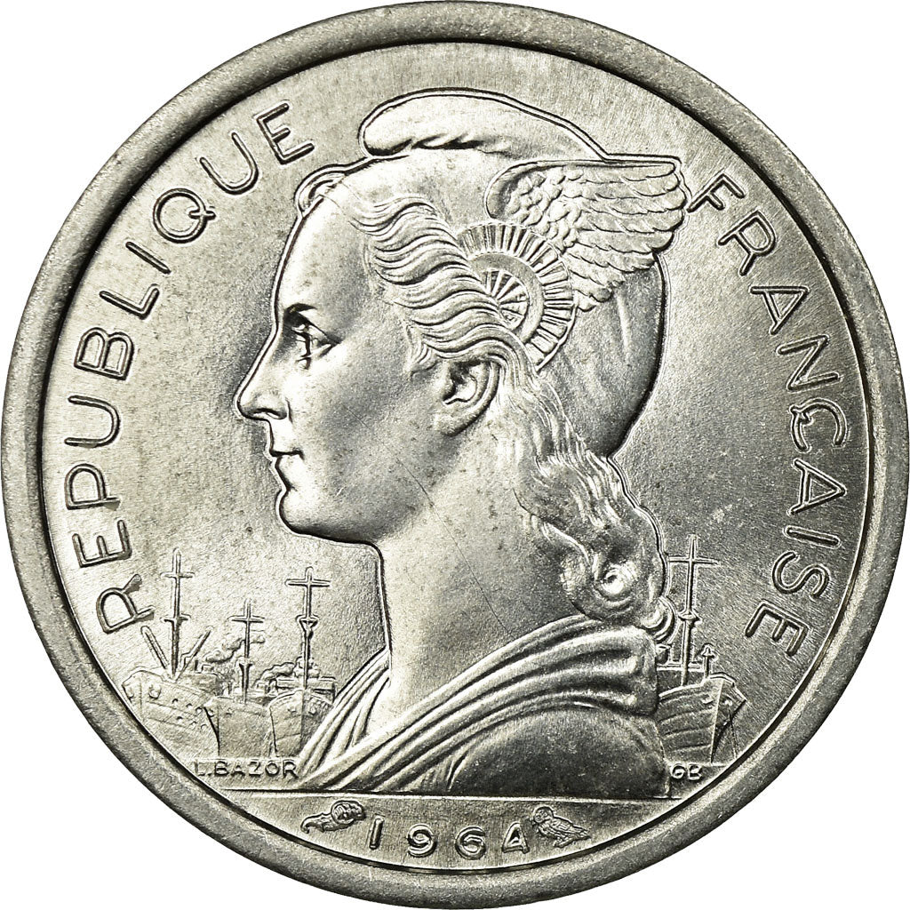 Coin, Comoros, Franc, 1964, Paris, AU(55-58), Aluminum, KM:4