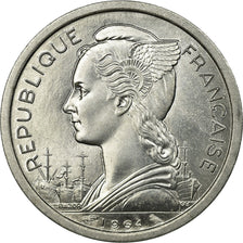 Coin, Comoros, 2 Francs, 1964, Paris, AU(55-58), Aluminum, KM:5