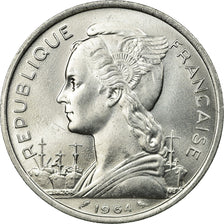 Coin, Comoros, 5 Francs, 1964, Paris, AU(55-58), Aluminum, KM:6