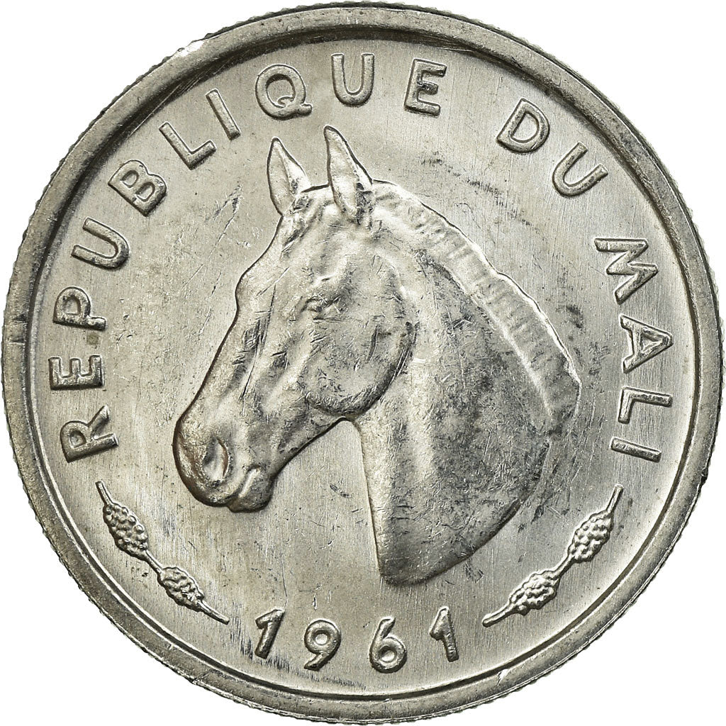 Coin, Mali, 10 Francs, 1961, Paris, AU(55-58), Aluminum, KM:3