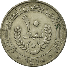 Coin, Mauritania, 10 Ouguiya, 1990, EF(40-45), Copper-nickel, KM:4
