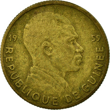 Coin, Guinea, 5 Francs, 1959, VF(30-35), Aluminum-Bronze, KM:1