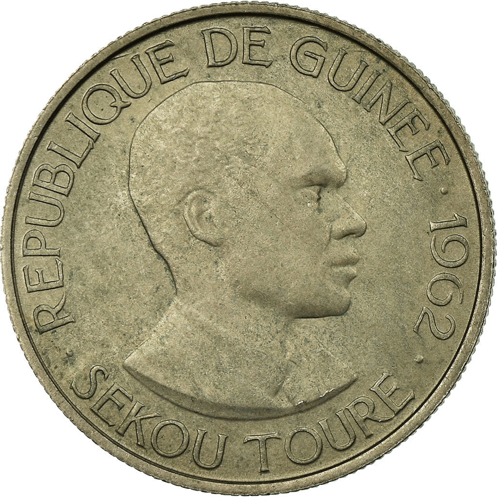 Coin, Guinea, 5 Francs, 1962, EF(40-45), Copper-nickel, KM:5