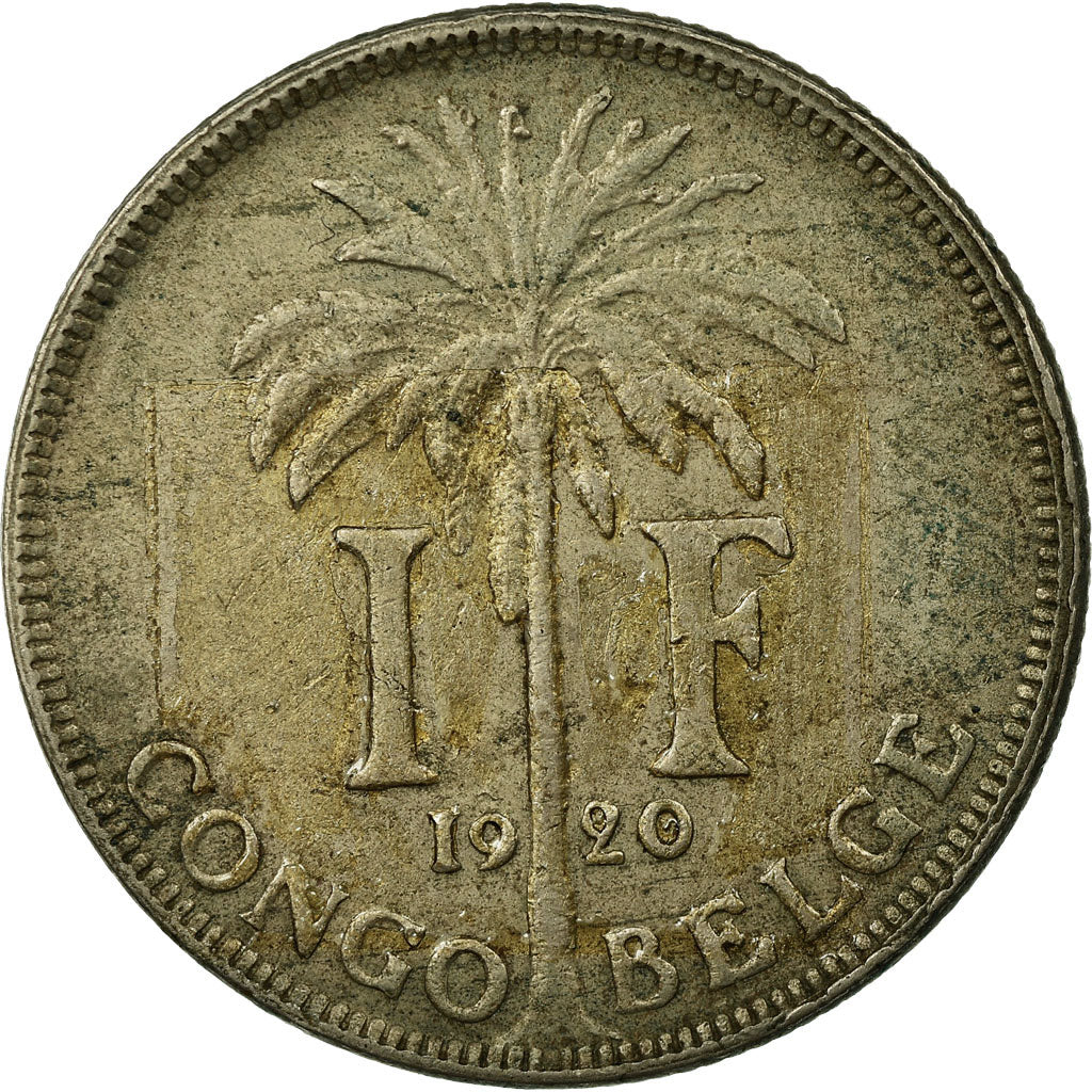 Coin, Belgian Congo, Franc, 1920, EF(40-45), Copper-nickel, KM:20
