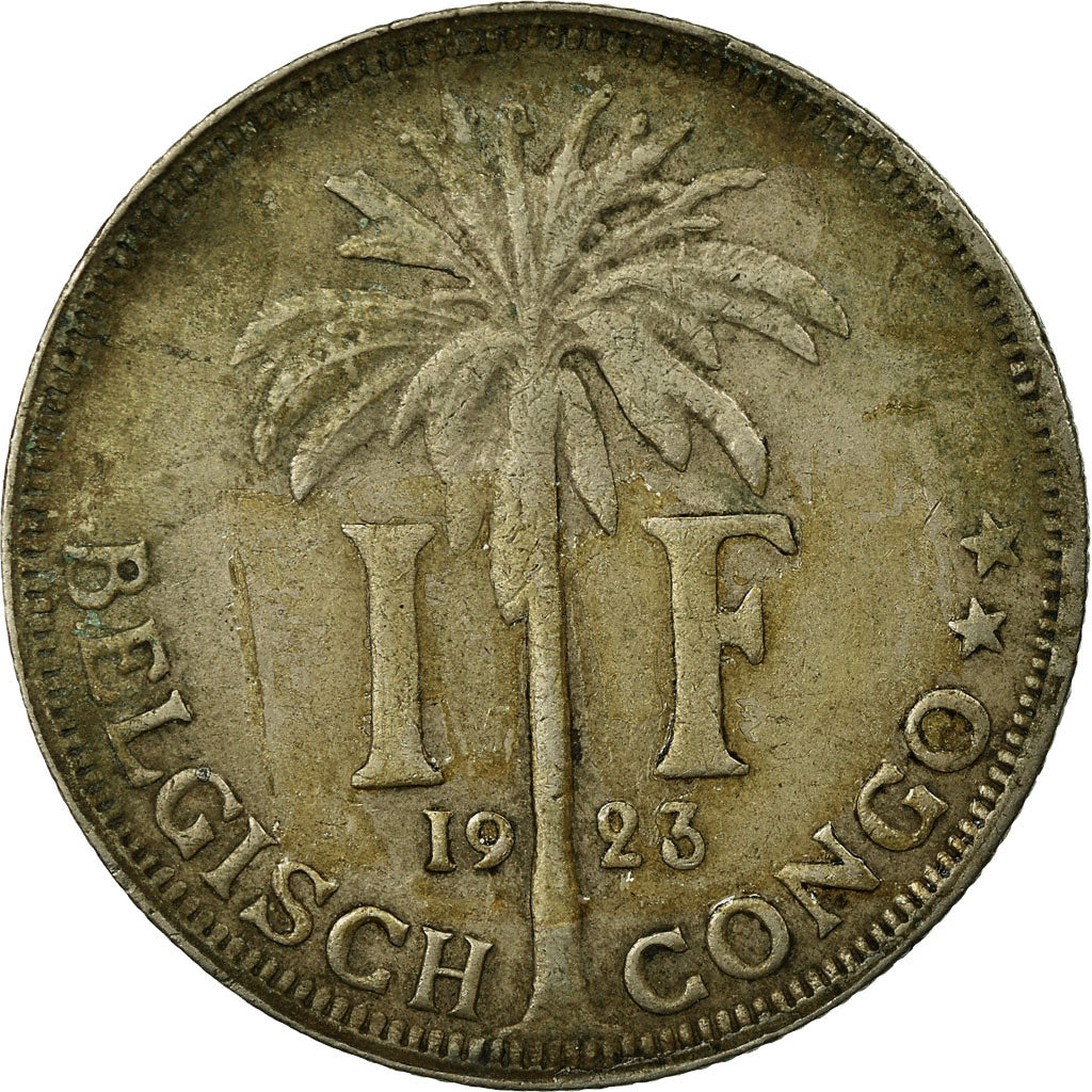 Coin, Belgian Congo, Franc, 1923, VF(30-35), Copper-nickel, KM:21