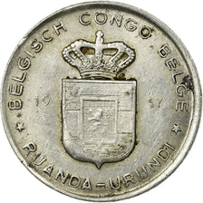 Coin, Belgian Congo, RUANDA-URUNDI, Franc, 1957, VF(30-35), Aluminum, KM:4