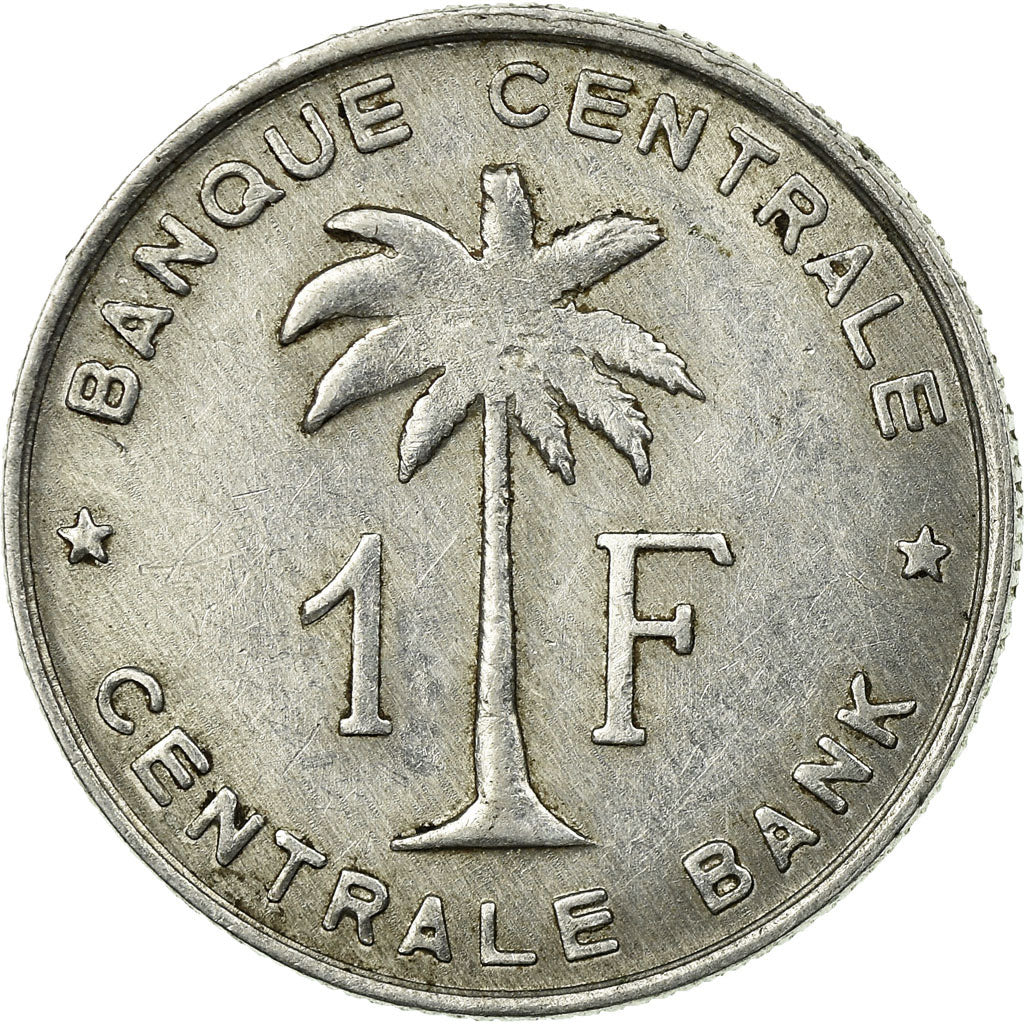 Coin, Belgian Congo, RUANDA-URUNDI, Franc, 1957, VF(30-35), Aluminum, KM:4