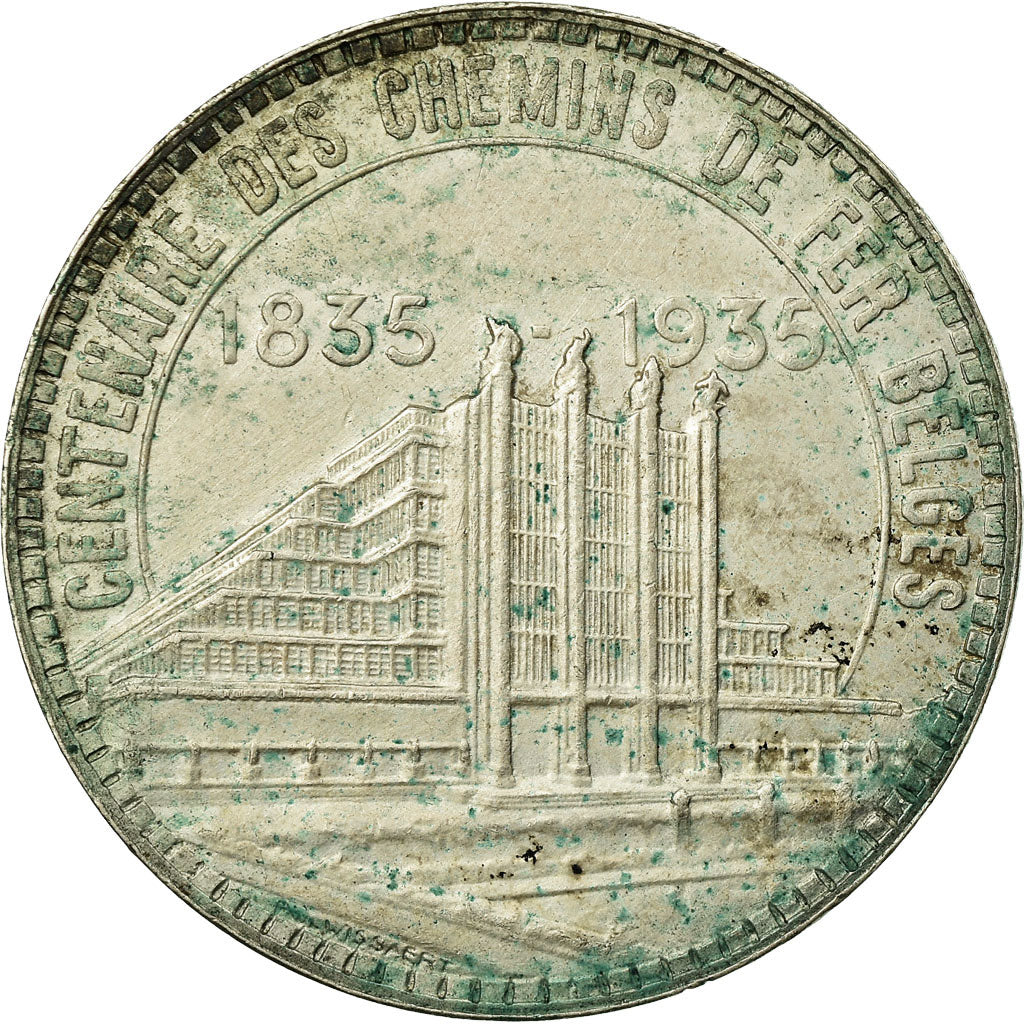 Coin, Belgium, 50 Francs, 50 Frank, 1935, EF(40-45), Silver, KM:106.1