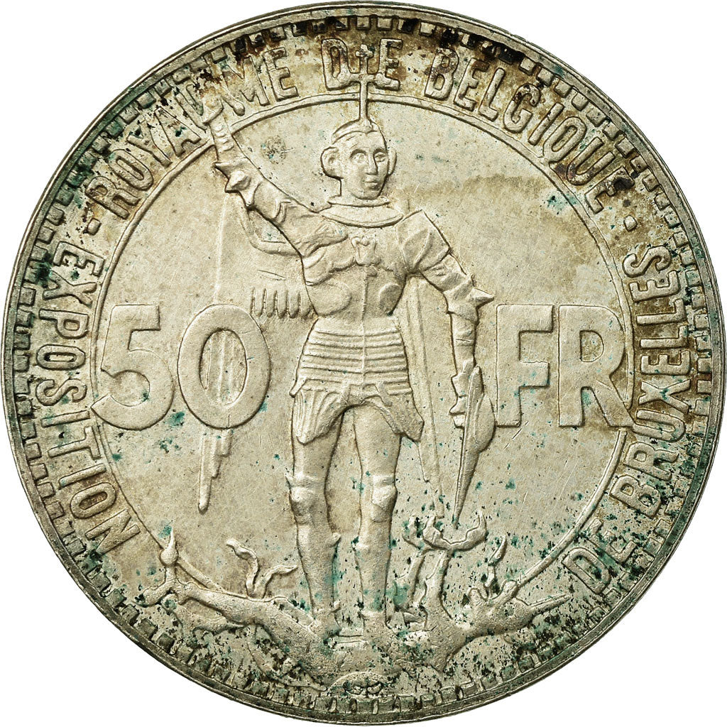 Coin, Belgium, 50 Francs, 50 Frank, 1935, EF(40-45), Silver, KM:106.1