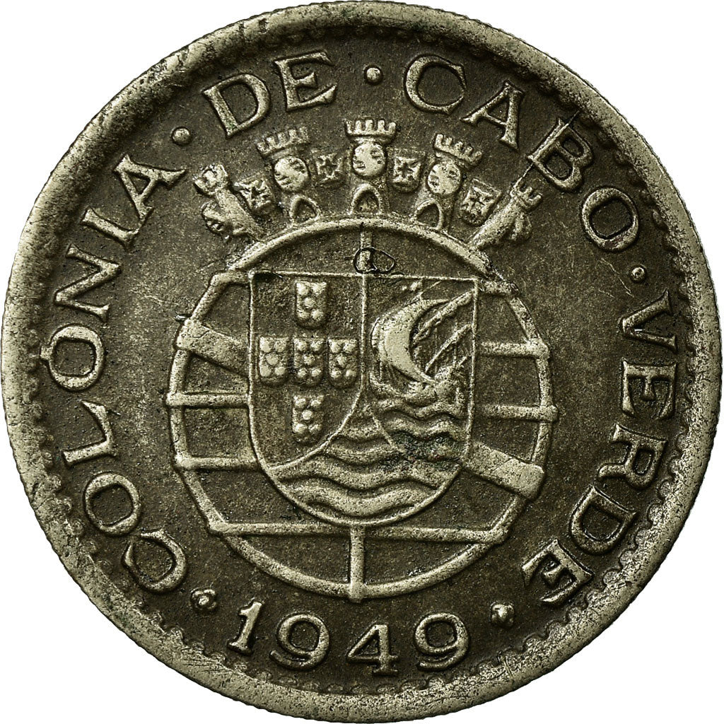Coin, Cape Verde, 50 Centavos, 1949, EF(40-45), Nickel-Bronze, KM:6