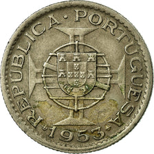 Coin, Cape Verde, 2-1/2 Escudos, 1953, EF(40-45), Nickel-Bronze, KM:9