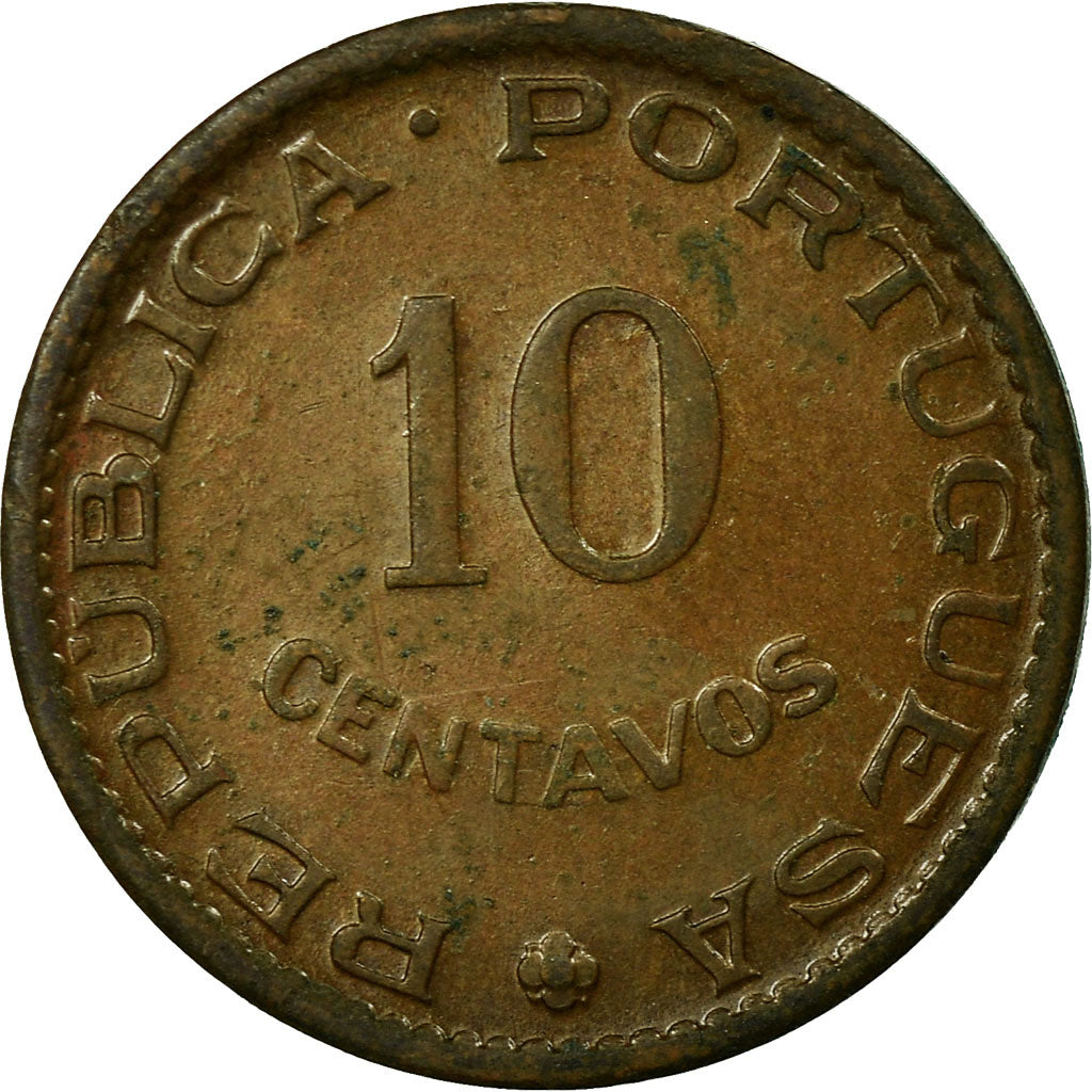 Coin, INDIA-PORTUGUESE, 10 Centavos, 1959, VF(30-35), Bronze, KM:30